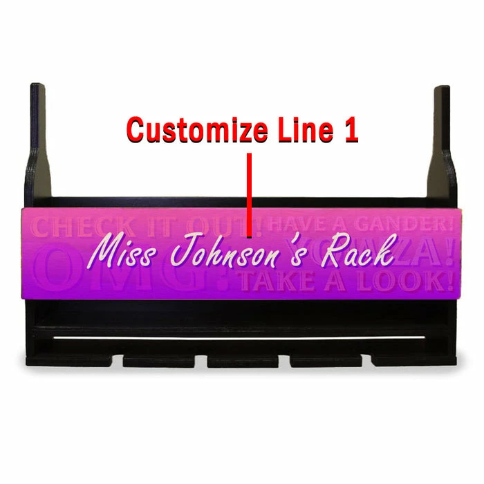 Outlet 🤩 BarMan CUSTOMIZABLE Wall Mounted Wine Bottle & Glass Hanging Shelf W/ Fun Pink Plaque 😉 5 Outlet 🤩 BarMan CUSTOMIZABLE Wall Mounted Wine Bottle & Glass Hanging Shelf W/ Fun Pink Plaque 😉 - Image 5