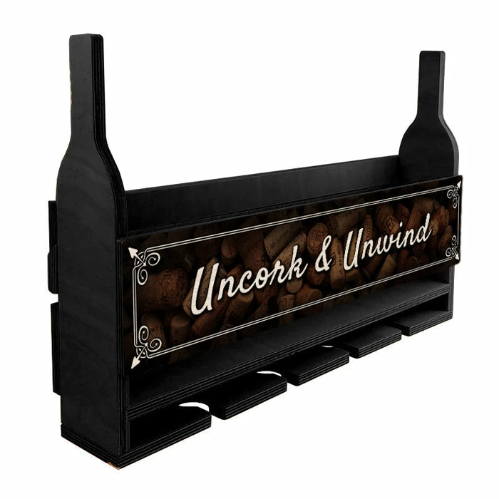 Best deal ๐ BarMan Wall Mounted Wine Bottle & Glass Hanging Shelf W/ Uncork & Unwind Plaque ๐ 3 Best deal ๐ BarMan Wall Mounted Wine Bottle & Glass Hanging Shelf W/ Uncork & Unwind Plaque ๐ - Image 3