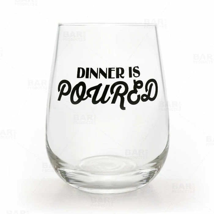 Wholesale ✔️ BarMan Dinner Is Poured Stemless Wine Glass 👏 1 Wholesale ✔️ BarMan Dinner Is Poured Stemless Wine Glass 👏