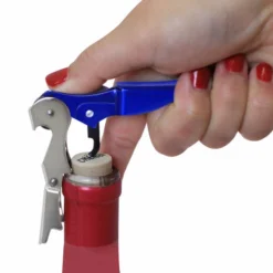 Cheap 🛒 BarMan Corkscrew - Double Lever - Stainless Steel 🍬 Candy 🧥 Coated 👍 -Barman Sales Store double lever wine opener action 2 700x700