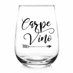 Buy 🌟 BarMan Carpe Vino - Stemless Wine Glass (17oz) 🎉