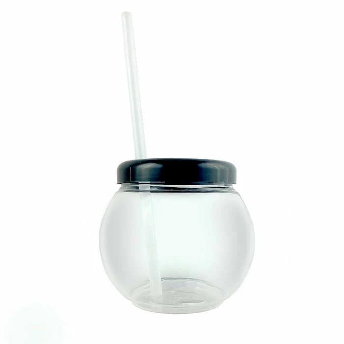 Outlet 😉 BarMan BarConic® Clear Fishbowl Plastic Drinkware - 20 Ounce - With Lid And Straw 🤩 1 Outlet 😉 BarMan BarConic® Clear Fishbowl Plastic Drinkware - 20 Ounce - With Lid And Straw 🤩