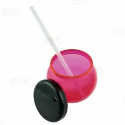 Wholesale ✨ BarMan BarConic® Pink Fishbowl Plastic Drinkware - 20 Ounce - With Lid And Straw 👍 -Barman Sales Store dw fbwlid pink20 800 lid open bpc 700x700
