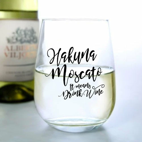 Flash Sale 💯 BarMan Hakuna Moscato - Stemless Wine Glass (17oz) 👍 2 Flash Sale 💯 BarMan Hakuna Moscato - Stemless Wine Glass (17oz) 👍 - Image 2