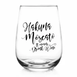 Flash Sale 💯 BarMan Hakuna Moscato - Stemless Wine Glass (17oz) 👍