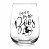 Promo 😀 BarMan 🦇 HALLOWEEN BOOS - Stemless Wine Glass (17oz) 🤩