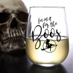 Promo 😀 BarMan 🦇 HALLOWEEN BOOS - Stemless Wine Glass (17oz) 🤩 -Barman Sales Store dw in boos second 700x700