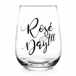 Barman Sales Store 51 Best deal ✔️ BarMan Rosé All Day - Stemless Wine Glass (17oz) 🔥