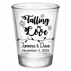 Brand new ⭐ BarMan CUSTOMIZABLE - 1.75oz Clear Shot Glass - Falling In Love 🔥 -Barman Sales Store falling in love shot glass wedding3 700x700