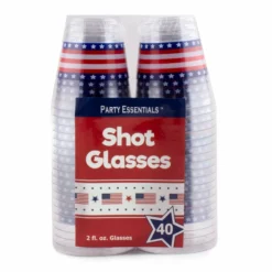 Best Pirce 🔥 BarMan Flag Print Shot Glasses - 40ct. - 2 Ounce ⭐