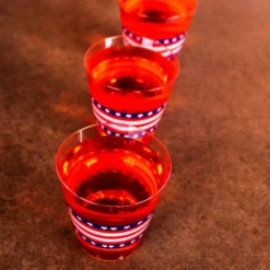 Best Pirce 🔥 BarMan Flag Print Shot Glasses - 40ct. - 2 Ounce ⭐ -Barman Sales Store flag shot glass scene2 700x700