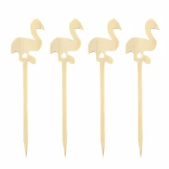 Hot Sale 😀 BarMan BarConic® Bamboo Flamingo Cocktail Picks - 100 Pack 👏