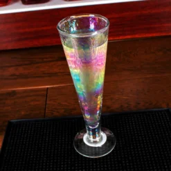 New 🤩 BarMan Footed Champagne Glass - Iridescent - 6 Ounce 🎁 -Barman Sales Store footed Champagne Glass Iridescent scene2 700x700