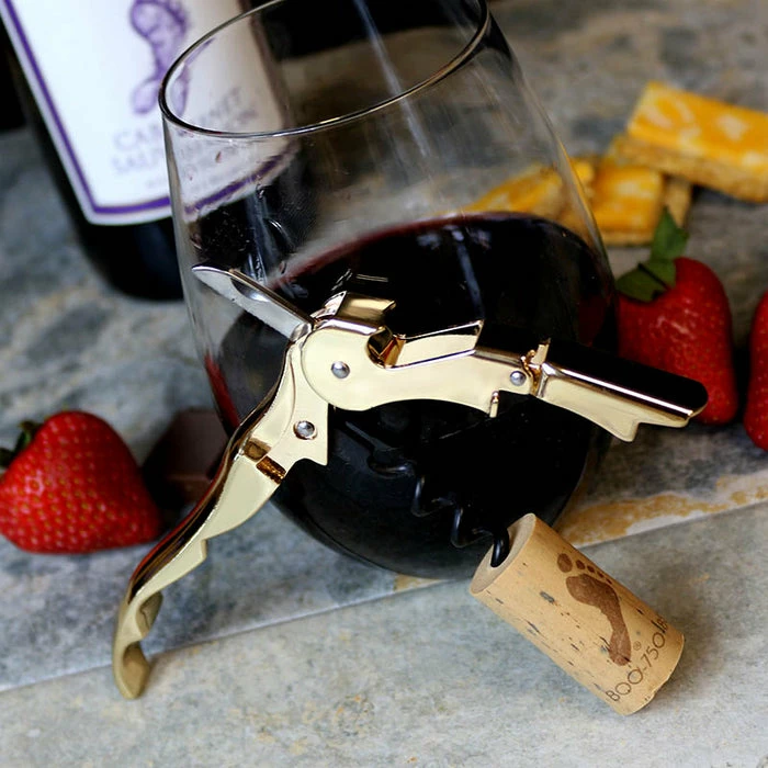 Promo ๐ BarMan Double Lever Corkscrew - Gold Plated ๐ 2 Promo ๐ BarMan Double Lever Corkscrew - Gold Plated ๐ - Image 2