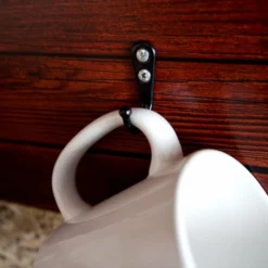 Best Sale ⌛ BarMan "How To Tell Time" Coffee Mug And Wine Glass Holder - Wood Board Background (Hardware Included) 👏 -Barman Sales Store how to tell time hardware mug preinstalled ready to hang black 700x700