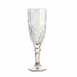 Cheap 🤩 BarMan BarConic® Iridescent Diamond Pattern Flute Glass - 5.5 Ounce (Quantity Options) 👏
