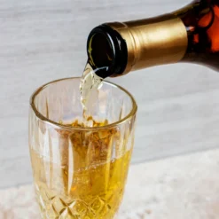 Cheap 🤩 BarMan BarConic® Iridescent Diamond Pattern Flute Glass - 5.5 Ounce (Quantity Options) 👏 -Barman Sales Store iridescent flute glass scene2 700x700