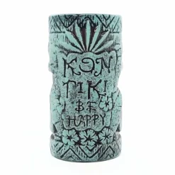 Best Pirce 🎁 BarMan BarConic® Tiki Mug - Kon Tiki Teal - 20 Ounce ✔️ -Barman Sales Store kon tiki mug teal BPC back 700x700