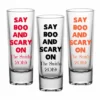 Coupon 👍 BarMan CUSTOMIZABLE - 2oz Tall Clear Shot Glass - 🧛 Halloween- Say Boo And Scary On 💯