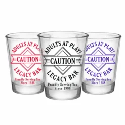 Outlet ๐ BarMan Customizable 1.75 Oz. Clear Shot Glass- Adults At Play- Caution- AYN ๐