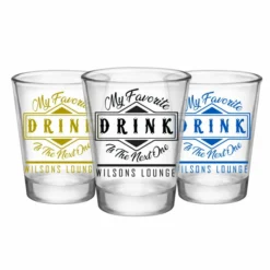 Discount 👏 BarMan Customizable 1.75 Oz. Clear Shot Glass- My Favorite Drink Is The Next One - AYN 💯