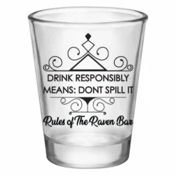 Coupon 🧨 BarMan Customizable 1.75 Oz. Clear Shot Glass- Drink Responsibly Means Don't Spill It! The Rules Of The Bar! - AYN 🎁 -Barman Sales Store lg gw 5114 ayn rules web 1 700x700