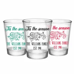 Hot Sale 🎁 BarMan CUSTOMIZABLE - 1.75oz Clear Shot Glass- Tis The Season 🔔