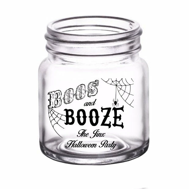 New ⌛ BarMan CUSTOMIZABLE - 2oz Clear Mini Mason Jar Shot Glass - Boos & Booze ✔️ 1 New ⌛ BarMan CUSTOMIZABLE - 2oz Clear Mini Mason Jar Shot Glass - Boos & Booze ✔️