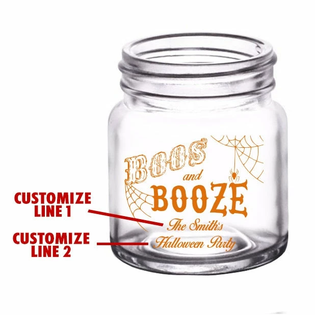New ⌛ BarMan CUSTOMIZABLE - 2oz Clear Mini Mason Jar Shot Glass - Boos & Booze ✔️ 2 New ⌛ BarMan CUSTOMIZABLE - 2oz Clear Mini Mason Jar Shot Glass - Boos & Booze ✔️ - Image 2