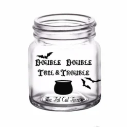 Top 10 💯 BarMan CUSTOMIZABLE - 2oz Clear Mini Mason Jar Shot Glass - Double Double Toil & Trouble 🥰