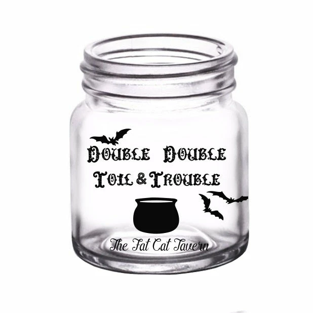 Top 10 💯 BarMan CUSTOMIZABLE - 2oz Clear Mini Mason Jar Shot Glass - Double Double Toil & Trouble 🥰 1 Top 10 💯 BarMan CUSTOMIZABLE - 2oz Clear Mini Mason Jar Shot Glass - Double Double Toil & Trouble 🥰