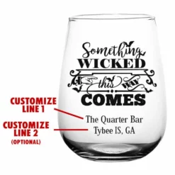 Cheap ✨ BarMan CUSTOMIZABLE - Stemless Wine Glass - 17 Ounce - Something Wicked 🥰 -Barman Sales Store lg gw swn wick ayn stemless wine glass wicked web 3 700x700