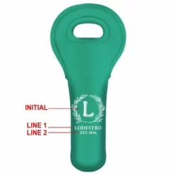 Deals 🤩 BarMan ADD YOUR NAME Wine Totes - Monogram Design - Several Color Options 👏 -Barman Sales Store lg wt 67 mono custom monogram wine bottle carrier teal 700x700