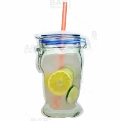 Promo ⭐ BarMan Zipper Cocktail Bags - Mason Jar Design - 32oz Or 17oz 😍 -Barman Sales Store mason jar zipper cocktail bag blue bp 700x700