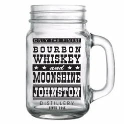 Hot Sale 🧨 BarMan CUSTOMIZABLE - 16oz Mason Jar With Handle - Bourbon, Whisky And Moonshine ✨