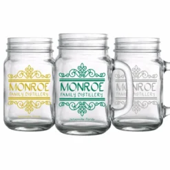 Flash Sale 😀 BarMan CUSTOMIZABLE - 16oz Mason Jar With Handle - Calligraphy 😍 -Barman Sales Store mason jars 16oz callig web 5 700x700