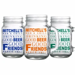 Best Pirce 😍 BarMan CUSTOMIZABLE - 16oz Mason Jar With Handle - Good Beer, Good Friends 😉 -Barman Sales Store mason jars 16oz friends web 5 700x700