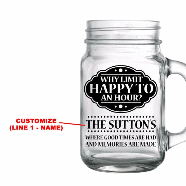 Hot Sale 🔔 BarMan CUSTOMIZABLE - 16oz Mason Jar With Handle - Happy Hour 🛒 2 Hot Sale 🔔 BarMan CUSTOMIZABLE - 16oz Mason Jar With Handle - Happy Hour 🛒 - Image 2