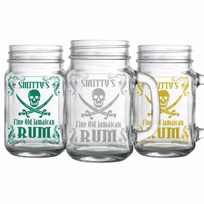 Budget 😉 BarMan CUSTOMIZABLE - 16oz Mason Jar With Handle - Rum 🌟 3 Budget 😉 BarMan CUSTOMIZABLE - 16oz Mason Jar With Handle - Rum 🌟 - Image 3
