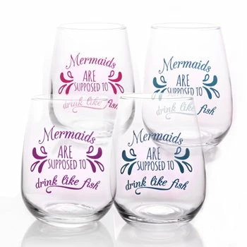 Wholesale ๐ BarMan Mermaids Are Supposed To Drink Like Fish Stemless Wine Glasses โ๏ธ 1 Wholesale ๐ BarMan Mermaids Are Supposed To Drink Like Fish Stemless Wine Glasses โ๏ธ