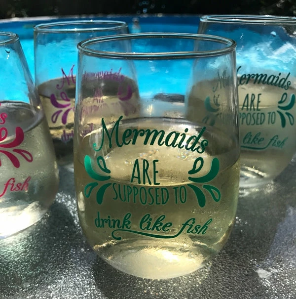 Wholesale ๐ BarMan Mermaids Are Supposed To Drink Like Fish Stemless Wine Glasses โ๏ธ 3 Wholesale ๐ BarMan Mermaids Are Supposed To Drink Like Fish Stemless Wine Glasses โ๏ธ - Image 3