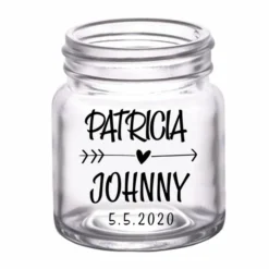 Best Sale 🥰 BarMan CUSTOMIZABLE - 2oz Clear Mini Mason Jar Shot Glass - Heart Arrow ⌛