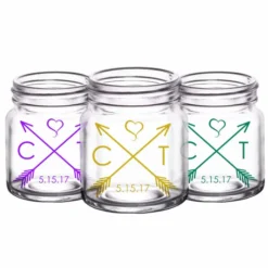 Promo 😍 BarMan CUSTOMIZABLE - 2oz Clear Mini Mason Jar Shot Glass - Arrow ✨ -Barman Sales Store mini mason jar arrows web5 700x700