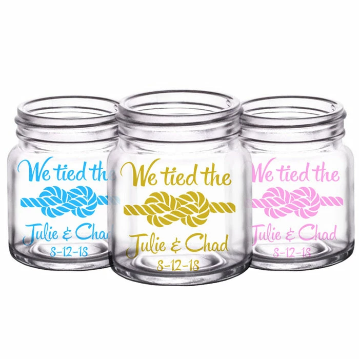 Deals 🛒 BarMan CUSTOMIZABLE - 2oz Clear Mini Mason Jar Shot Glass - Tied The Knot 😉 3 Deals 🛒 BarMan CUSTOMIZABLE - 2oz Clear Mini Mason Jar Shot Glass - Tied The Knot 😉 - Image 3