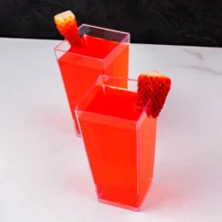Promo 👍 BarMan Clear Mini Tall Square Cups - 16 Count - 3.5 Ounce 🧨 -Barman Sales Store mini tall square cup scene2 700x700