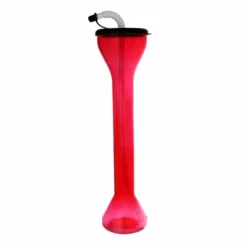 Budget ❤️ BarMan BarConic ® Drinkware - Party Yard Cup - Red With Lid & Straw - 18 Ounce ⌛