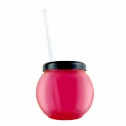 Wholesale ✨ BarMan BarConic® Pink Fishbowl Plastic Drinkware - 20 Ounce - With Lid And Straw 👍