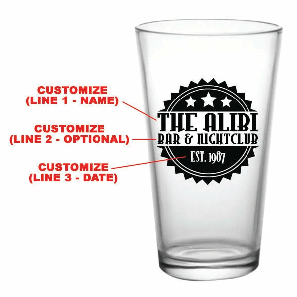 Cheapest 🎁 BarMan CUSTOMIZABLE - 16oz Pint / Mixing Glass - Badge 💯 2 Cheapest 🎁 BarMan CUSTOMIZABLE - 16oz Pint / Mixing Glass - Badge 💯 - Image 2