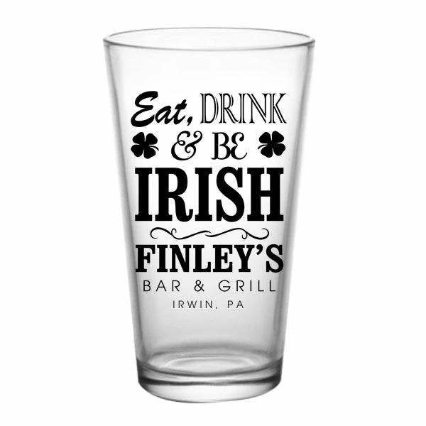 Discount 🔥 BarMan CUSTOMIZABLE - 16oz Pint / Mixing Glass - Eat, Drink And Be Irish 😍 1 Discount 🔥 BarMan CUSTOMIZABLE - 16oz Pint / Mixing Glass - Eat, Drink And Be Irish 😍