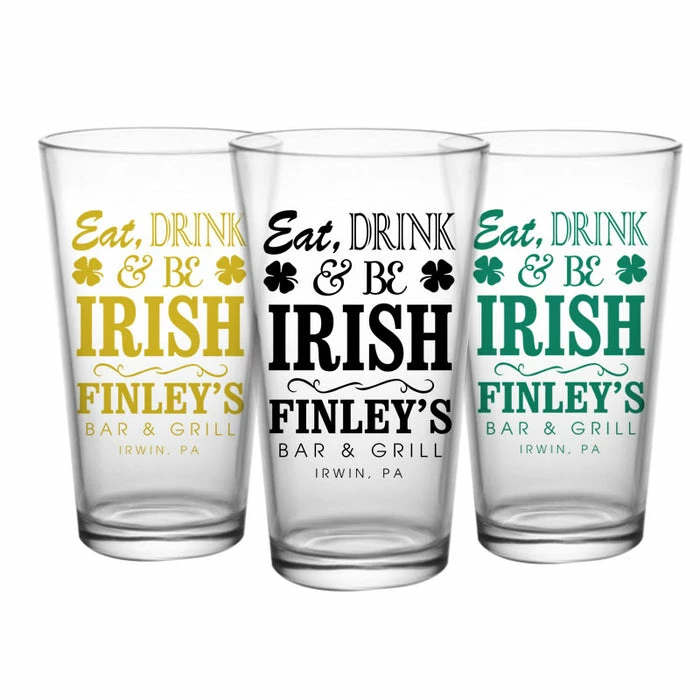 Discount 🔥 BarMan CUSTOMIZABLE - 16oz Pint / Mixing Glass - Eat, Drink And Be Irish 😍 3 Discount 🔥 BarMan CUSTOMIZABLE - 16oz Pint / Mixing Glass - Eat, Drink And Be Irish 😍 - Image 3